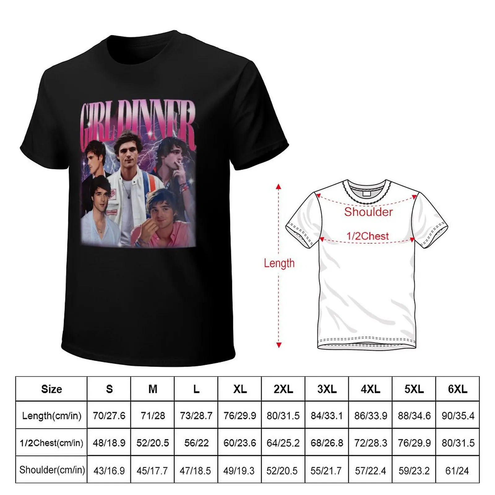 Jacob Elordi Girl Dinner T-Shirt Plus Size Comfort Fit Tee