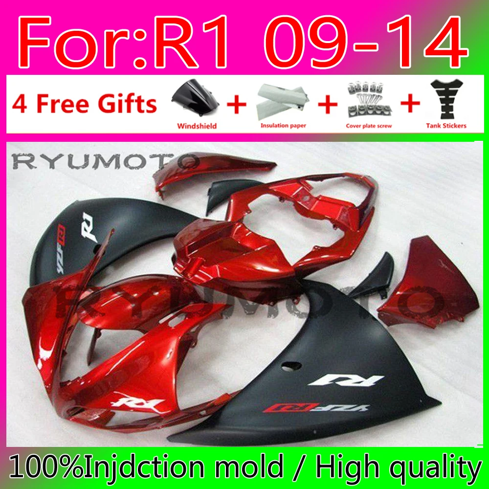 

Injection mold New Whole Fairings Kit Fit for YAMAHA YZF-R1 2012 2013 2014 R1 09 10 11 12 13 14 Bodywork set fairing red
