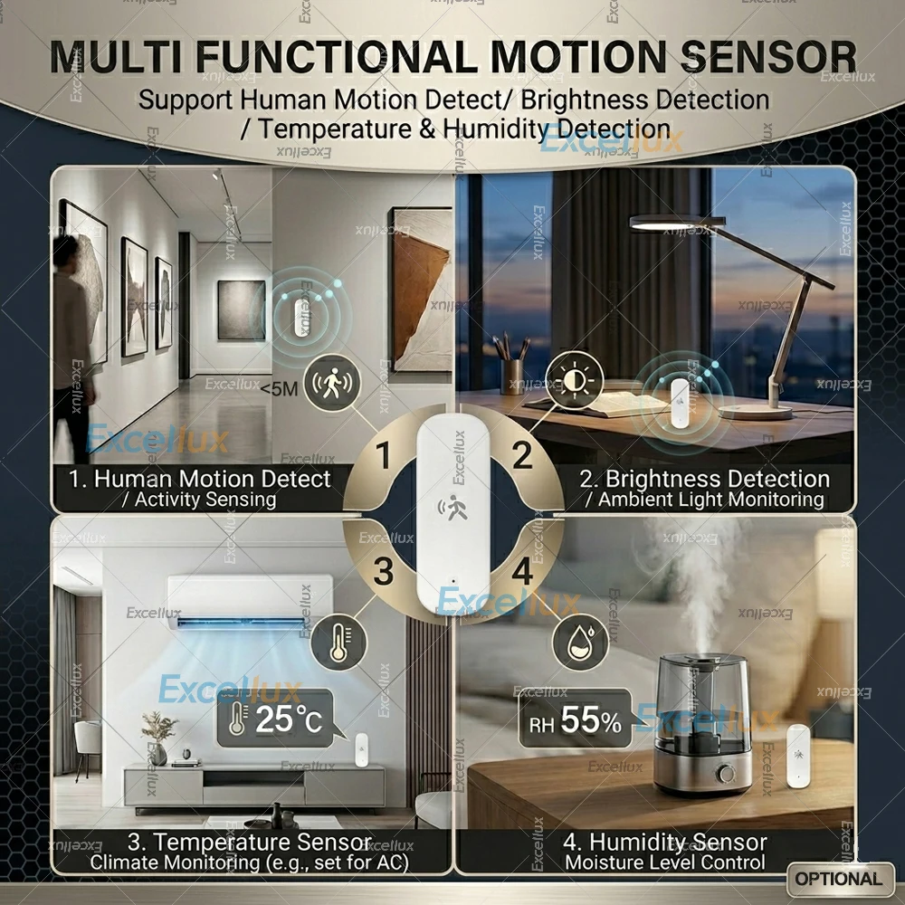 Zigbee 3.0 10G MmWave Human Motion Sensor With Temperature Humidity Illuminance Monitoring Support Tuya Smart Life Zigbee2MQTT image 3