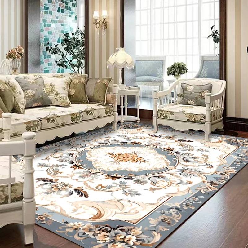 

Pastoral Style Carpets for Living Room Bedroom Decor Carpet Lounge Floor Mat Cloakroom Soft Rug