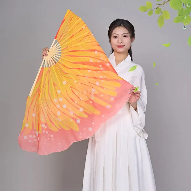 1Pair Butterfly fan Hand Fan for Dancing Play Costume Props Folded Fan Bamboo Bone Performance Dance Fans Party Stage Props - Image 5