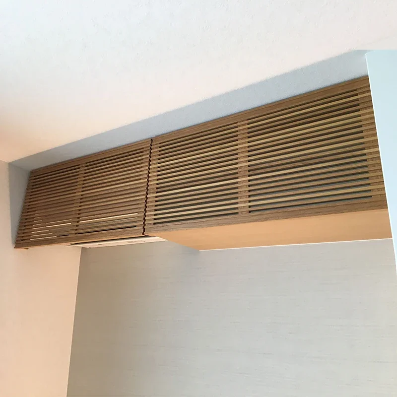 Cubierta de aire acondicionado, caja de refugio, tipo colgante de madera maciza, máquina colgante, cubierta antipolvo, cubierta de aire acondicionado Auxerre Gree Haier