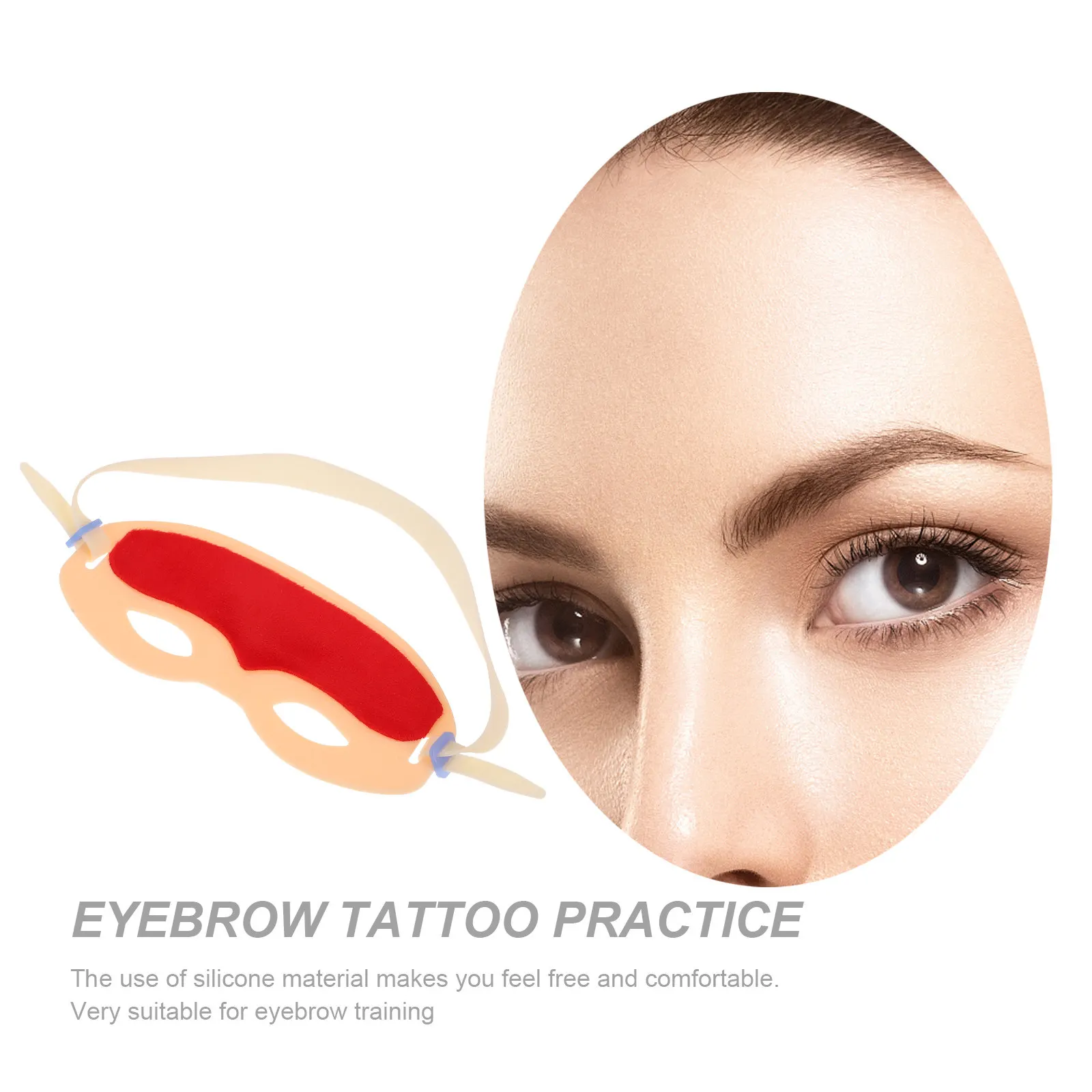 Eyebrow Tattoos Practice Headbands Pink Thickened Silicone Adjustable Strap Realistic 3D Mold Practical Tattooed Imitation