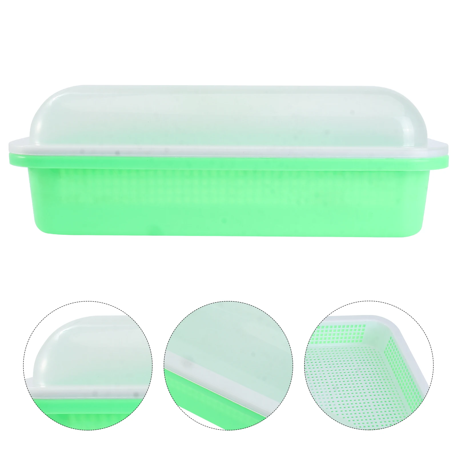 

Insulation Seedling Tray Plant Germination Water Sprouter Nursery Tray With Lid For Home Growing Various Seeds Larger Beans Easy