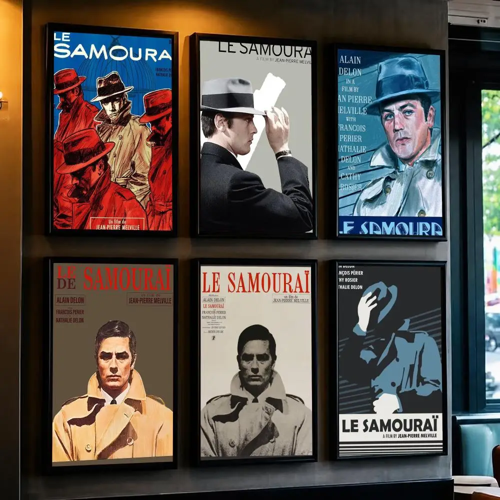 classic movie L-Le Samourai-I Poster Minimalist Wall Sticker for Cafe Office Bar Home Decor and Gift