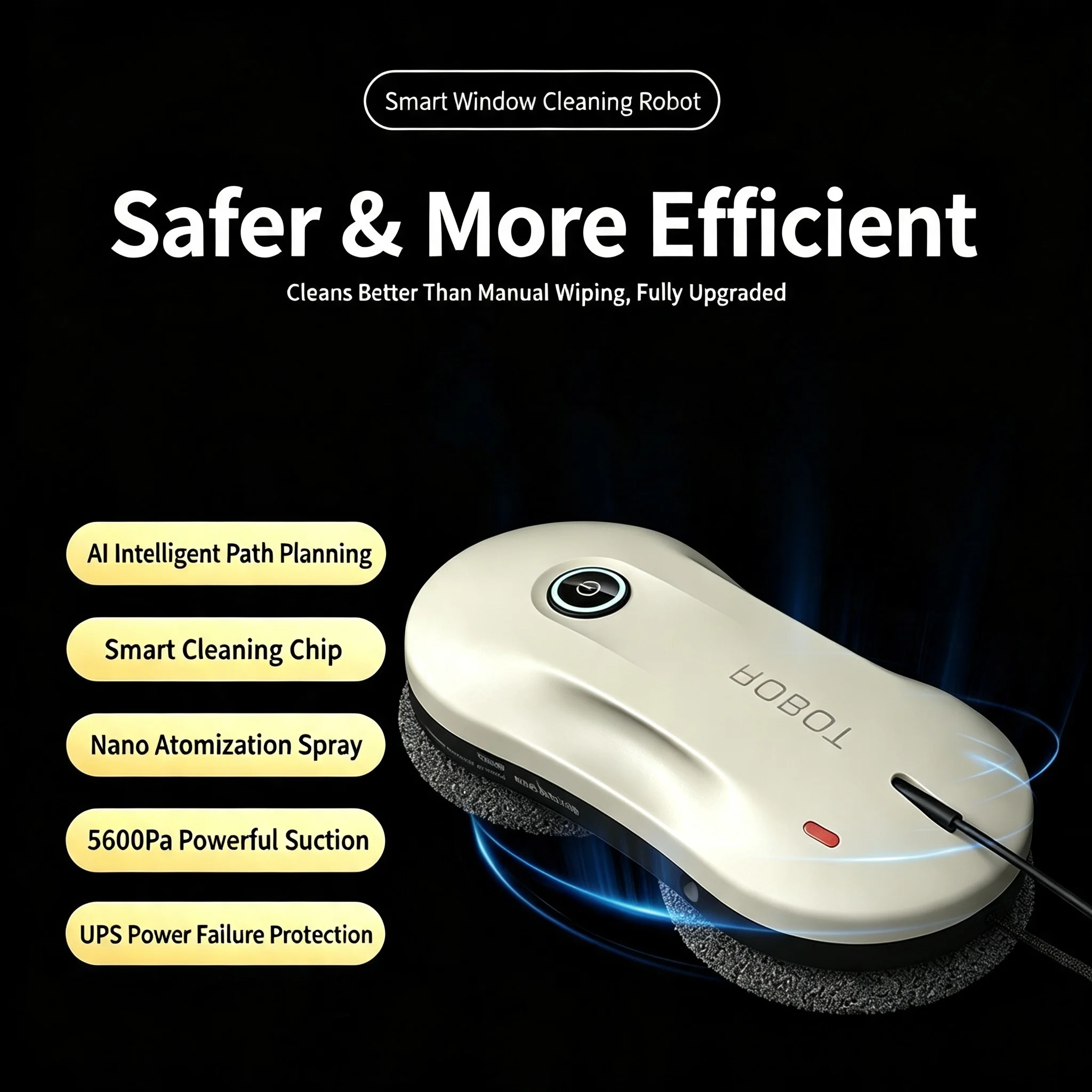 Window Cleaning Robot New model 2026 Remote Control Household Automatic Glass Cleaner Electric Smart Water Spray Magic Tool