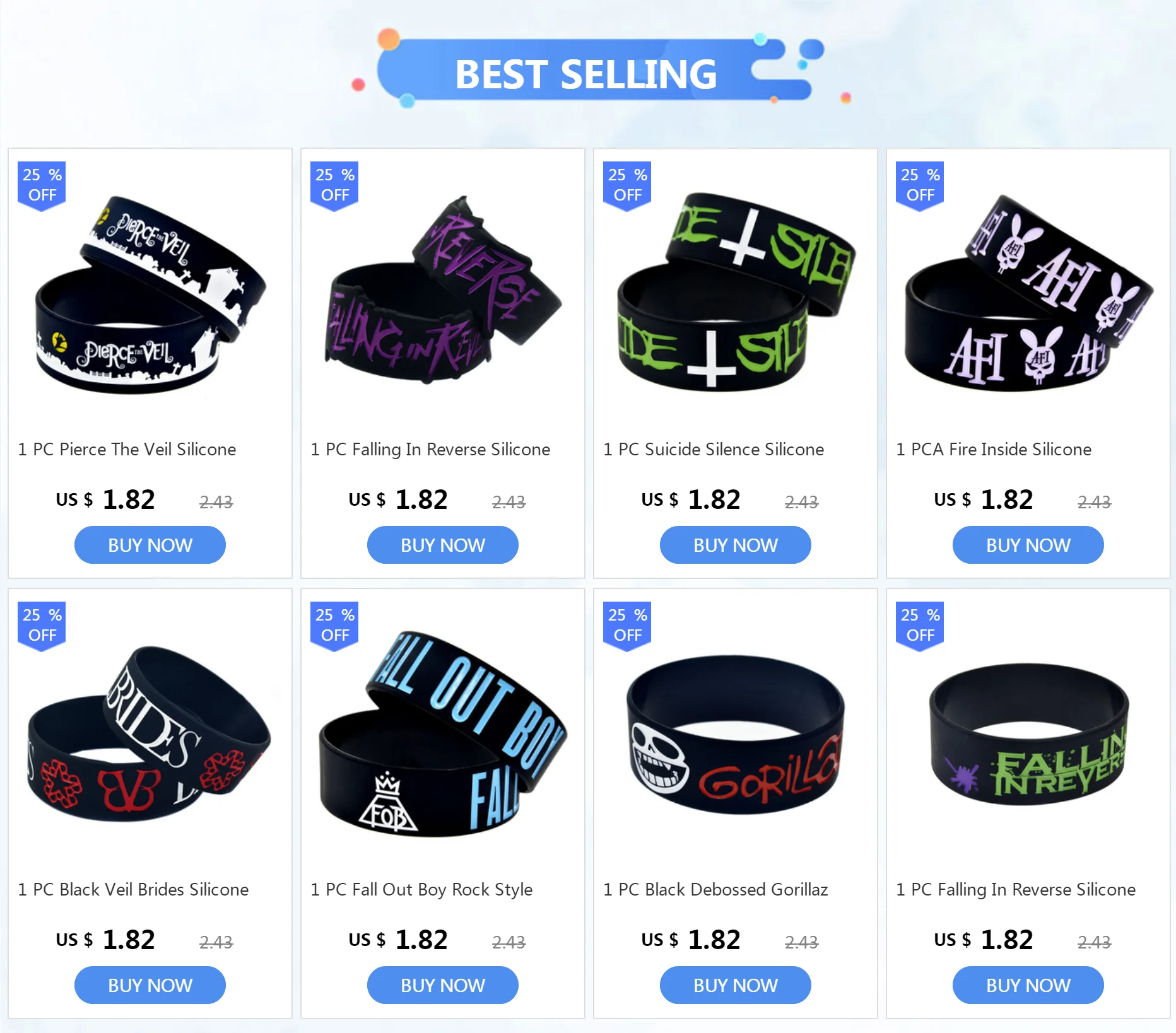 1 PC Piano Keys Silicone Bracelet 1 Inch Wide Printed Logo