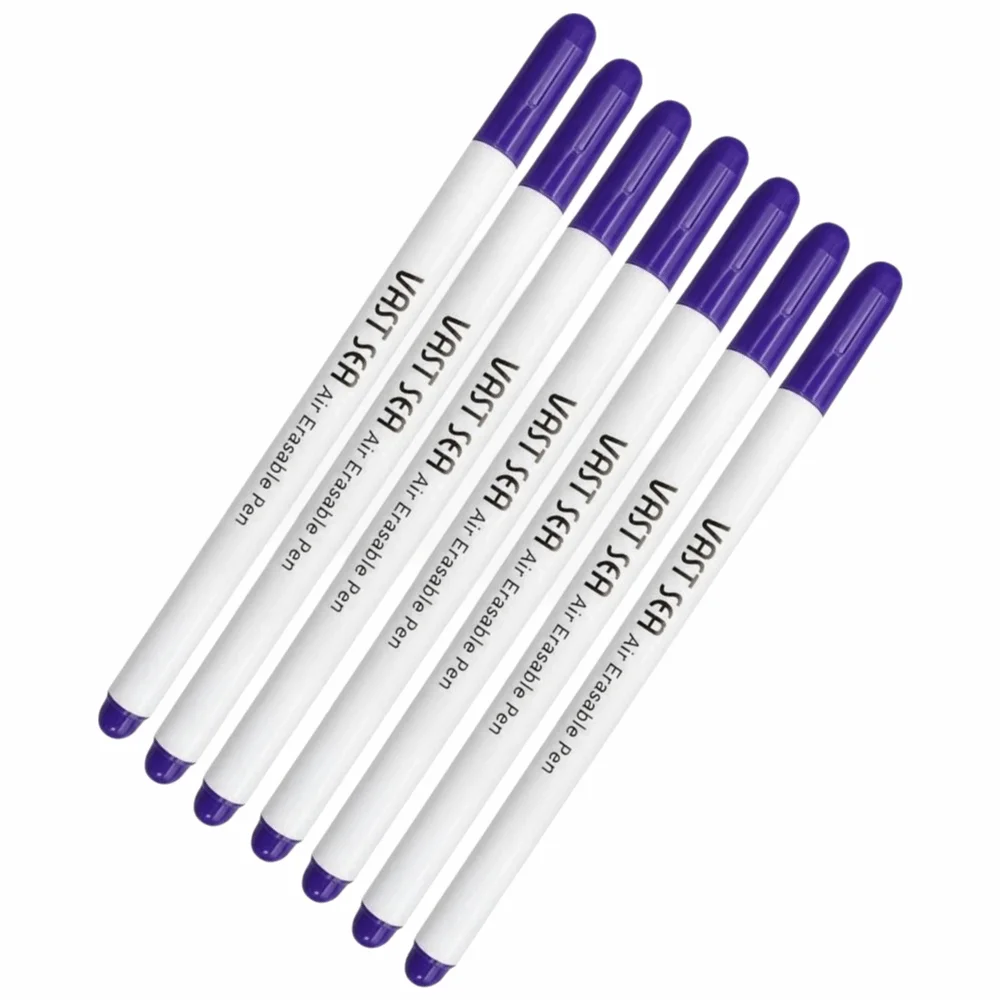 12Pcs Plastic Air Erasable Pens Purple Ink Automatic Disappearing Ink Sewing Marking Pens Air Erasable Disappearing Ink Pens