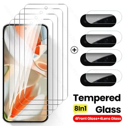 for Google Pixel 9 Pro XL 5G Case 8In1 Tempered Glass Screen Protector on Gogle Googe Pixel9 Pixel9Pro Pixel9ProXL Lens Glasses