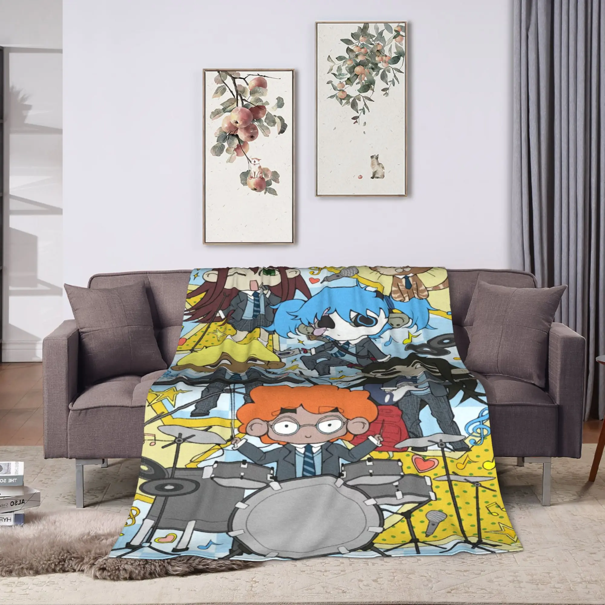 Sally Face Sal Fisher Throw Blanket Soft Cozy Trend Blanket  For Couch Chair Travel Car Flannel Bedspread Bed Cover