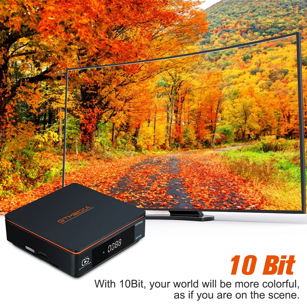 GTMEDIA V9 Prime DVB-S/S2/S2X Odbiornik satelitarny H.265 HEVC 10Bit 1080P FHD MARS/ECAM/LACAM/CCAM/M3U/CS/IKS, AVS+, VCM/ACM TV Box