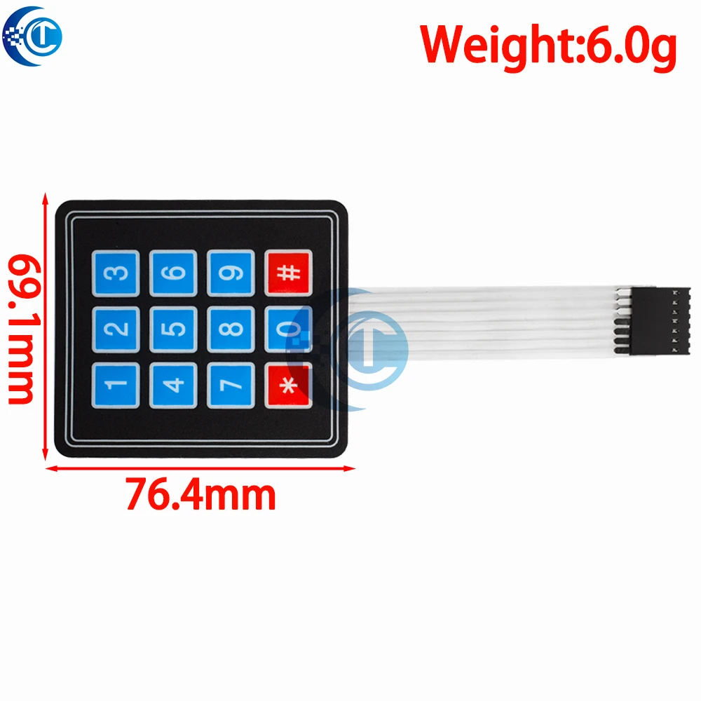 1 x 4 3X4 4*4 Matrix Array Matrix keyboard 4 12 16 20 Key 1x4 3x4 4x4 4*5 Membrane Switch Keypad for arduino smart car