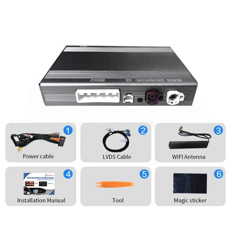 Wireless Carplay Android Auto For Mercedes Benz C Class W205 S205 X253 X167 W166 GLC220 C63 CLA GLA GLS GLE Reversing Camera