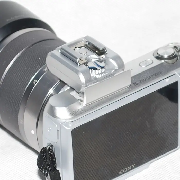 Base convertidora de zapata NEX para NEX-3/C3/F3 NEX-5/5N/5R/5C/T adaptador de zapata especial de luz de Flash
