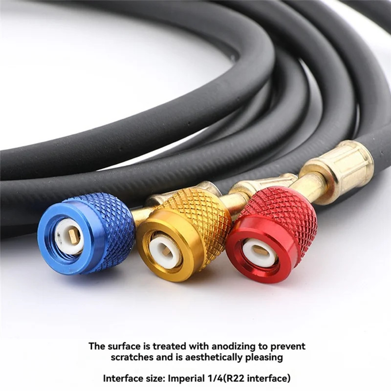 A39T-Air Conditioning Refrigerant Hose HVAC Manifolds Hose 4.92 Feet For R134A R410A R22 R502