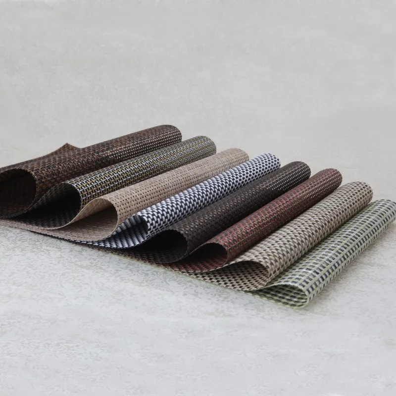 

Table Mat Set Non-Slip Bowl Pad Coasters Waterproof Table Cloth Pvc Woven Dining Table Placemats Set Cup Mat