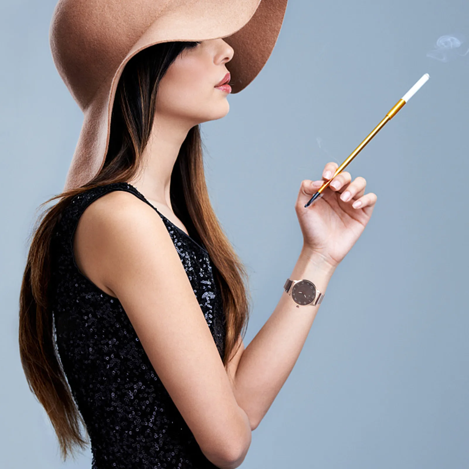 

1шт женский ремешок для часов пятиконечный тонкий ремешок удобные женские наручные часы