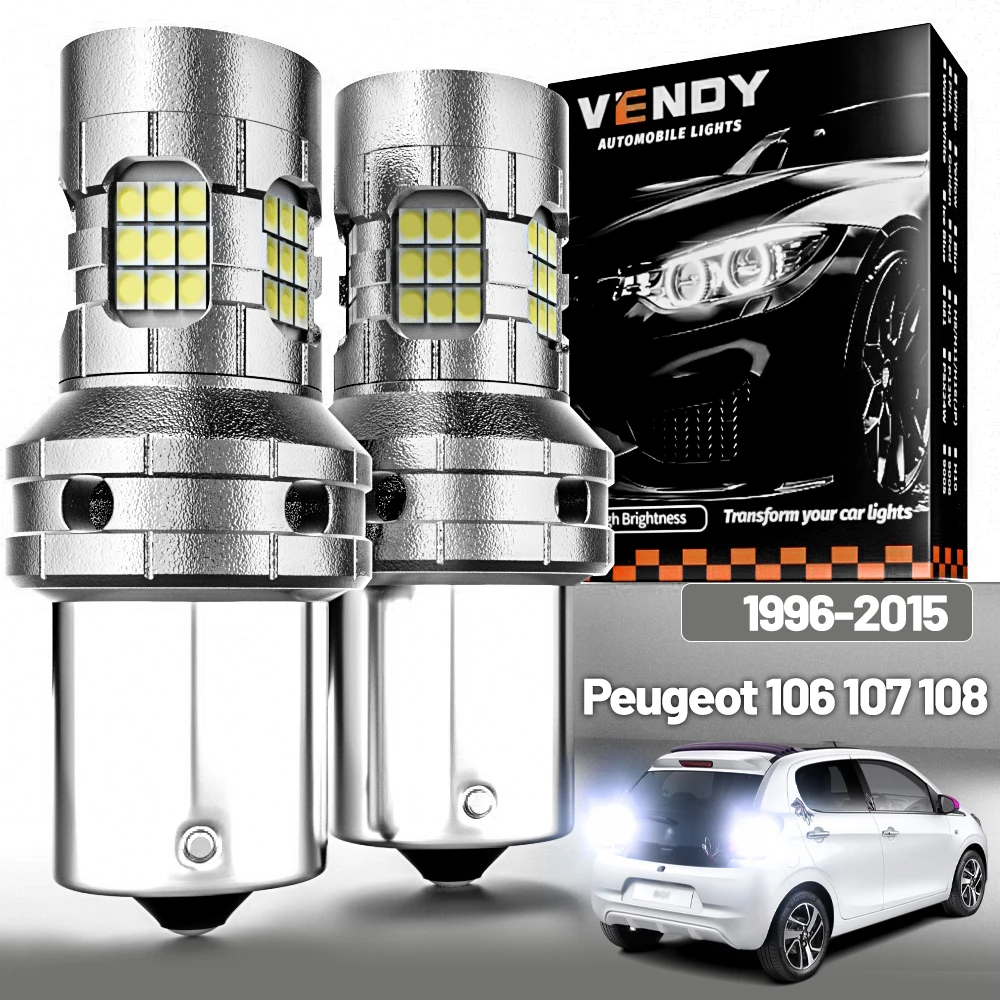 

2 шт. светодиодный фонарь заднего хода для Peugeot 106 107 108 1996-2015 резервная лампа 2004 2005 2008 2009 2010 2011 2012 2013 2014 аксессуары