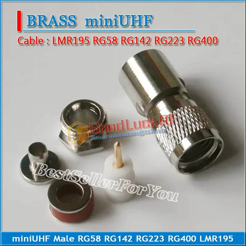 Mini Uhf Miniuhf Mannelijke Soldeer Voor Rg58 Rg142 Rg223 Rg400 Lmr195 50-3 Kabel Klem Pl259 So239 Rf Connector Coax Adapter