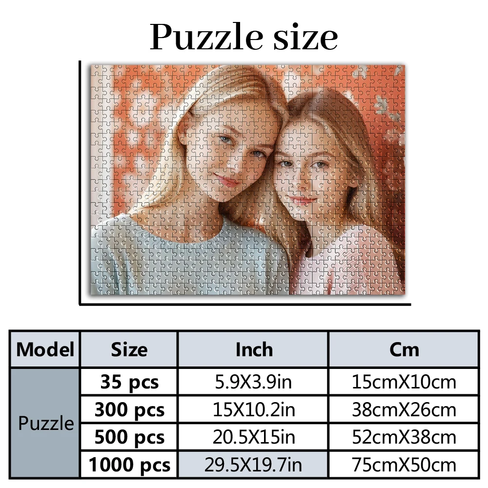 35/150/300pcs  Creative SISTER Custom Picture Puzzle Personalized Poster For Baby Toy Birthday Gift view 5