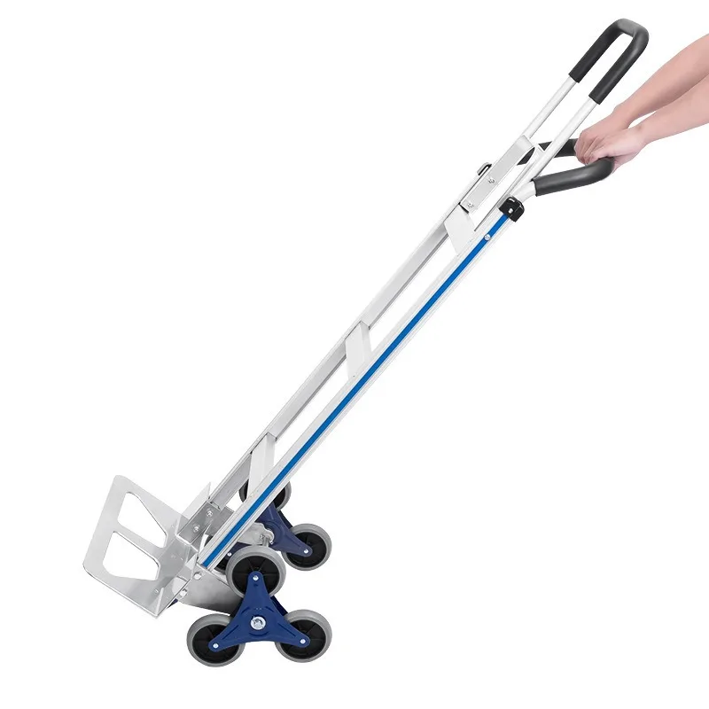 

Two Wheel Thickened Aluminum Hand Truck Heavy Duty Cargo Dolly With Climbing Function For Household And Logistics Transport