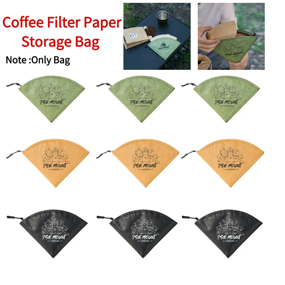 Hand Brewed Coffee Filter Organizer Dustproof Hand Drip Coffee Filter Paper Storage Bag for Storing 60-80 Sheets Paper Filters