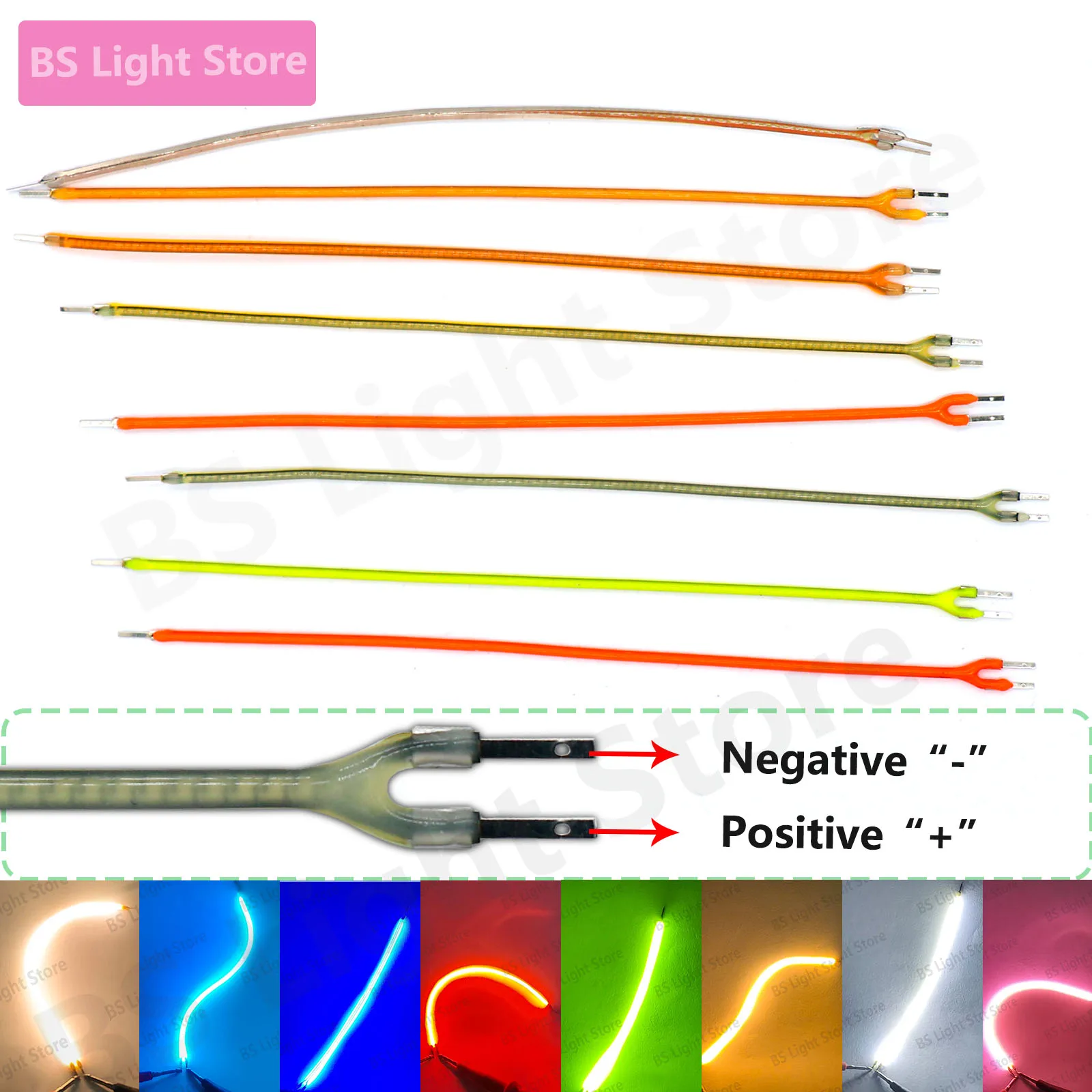2~10pcs LED Filament Free Cut Flexible for LED Lamp DIY 130mm 2-in-1 3V Lamp Diode DIY Parts Ice blue Pink White Red Blue 2200K