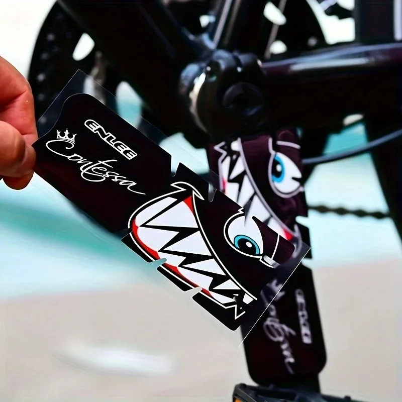

2Pcs set, shark road bike crank scratch protection sticker mountain bike crank handle protection, suitable for mountain bikes