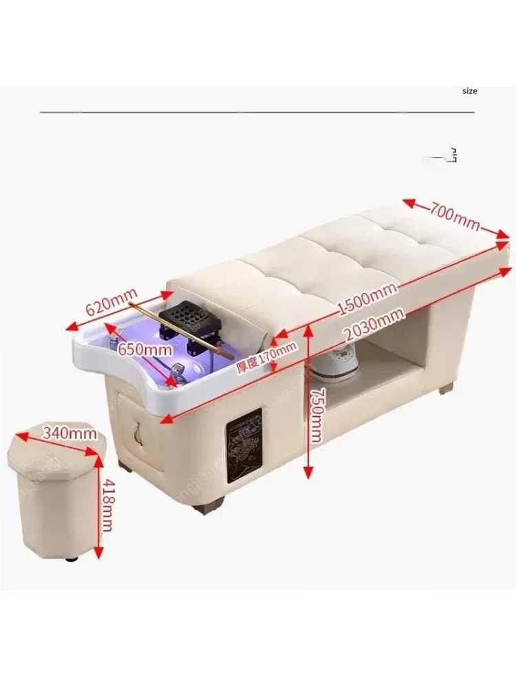 Японское кресло для шампуня, спа-фумигация, циркуляция воды, оборудование для парикмахерской, кресло, мебель для массажа MQ50SC
