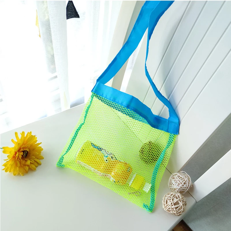 Children Sand Away Protable Mesh Bag Kids Toys Storage Bags Swimming Large Beach Bag for Towels Women Cosmetic Makeup Bag