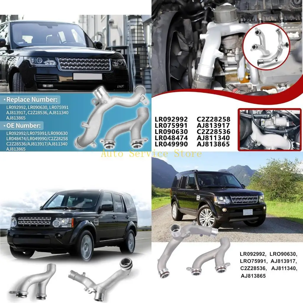 

462A LR090630 LR092992 Thermostat Top Crossover Hose Coolant Pipe Water Outlet