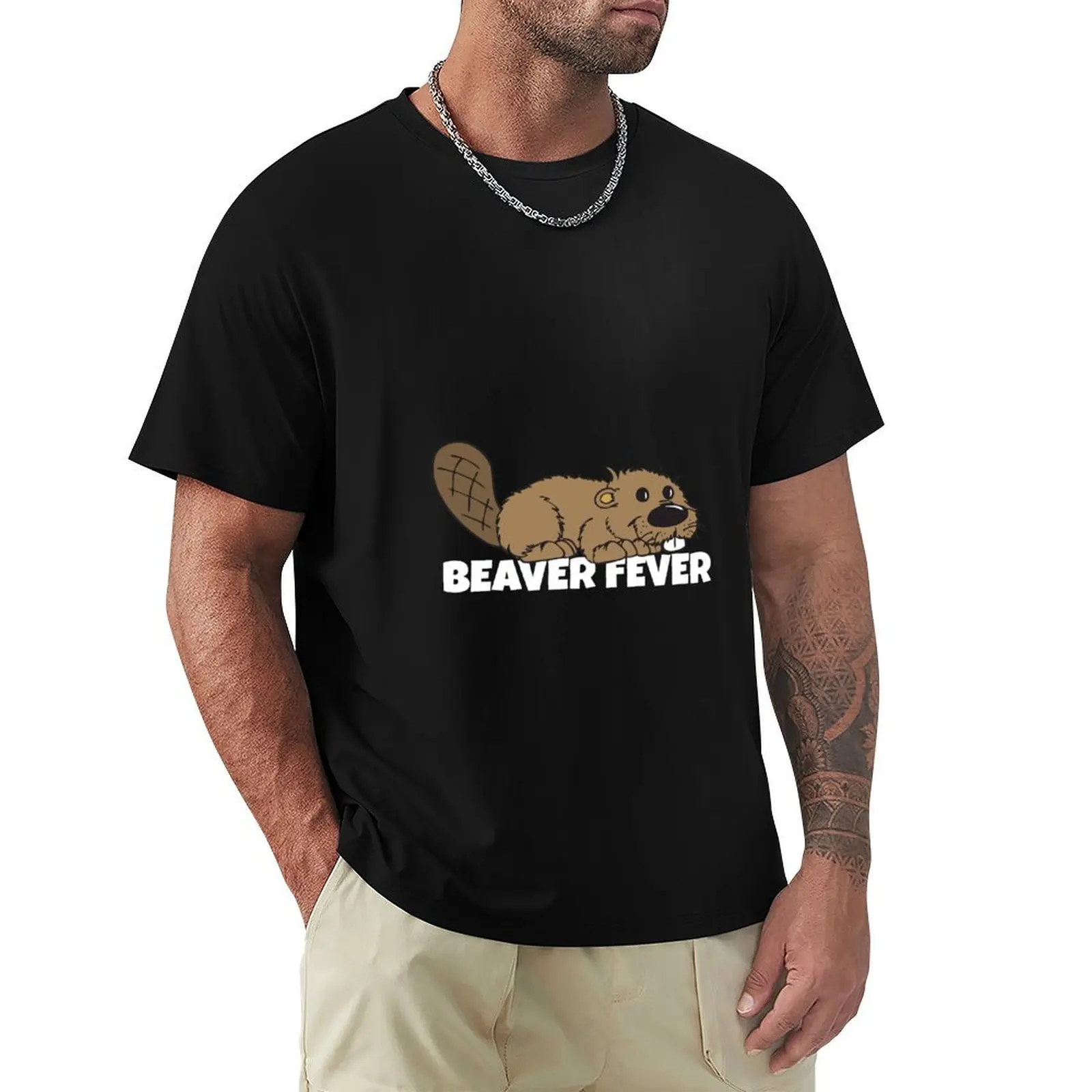 

Beaver Fever Funny Gift Rodent Animal T-Shirt valentines boutique clothes plus size clothes heavyweight t shirts for men