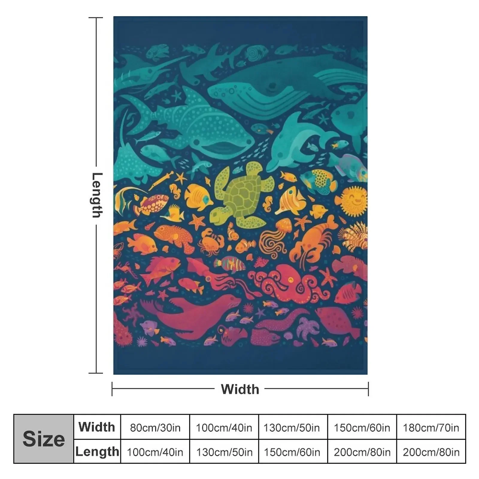 Aquatic Spectrum 2 Throw Blanket Plaid on the sofa Blankets For Bed Weighted Luxury Designer For Baby Decoratives Blankets