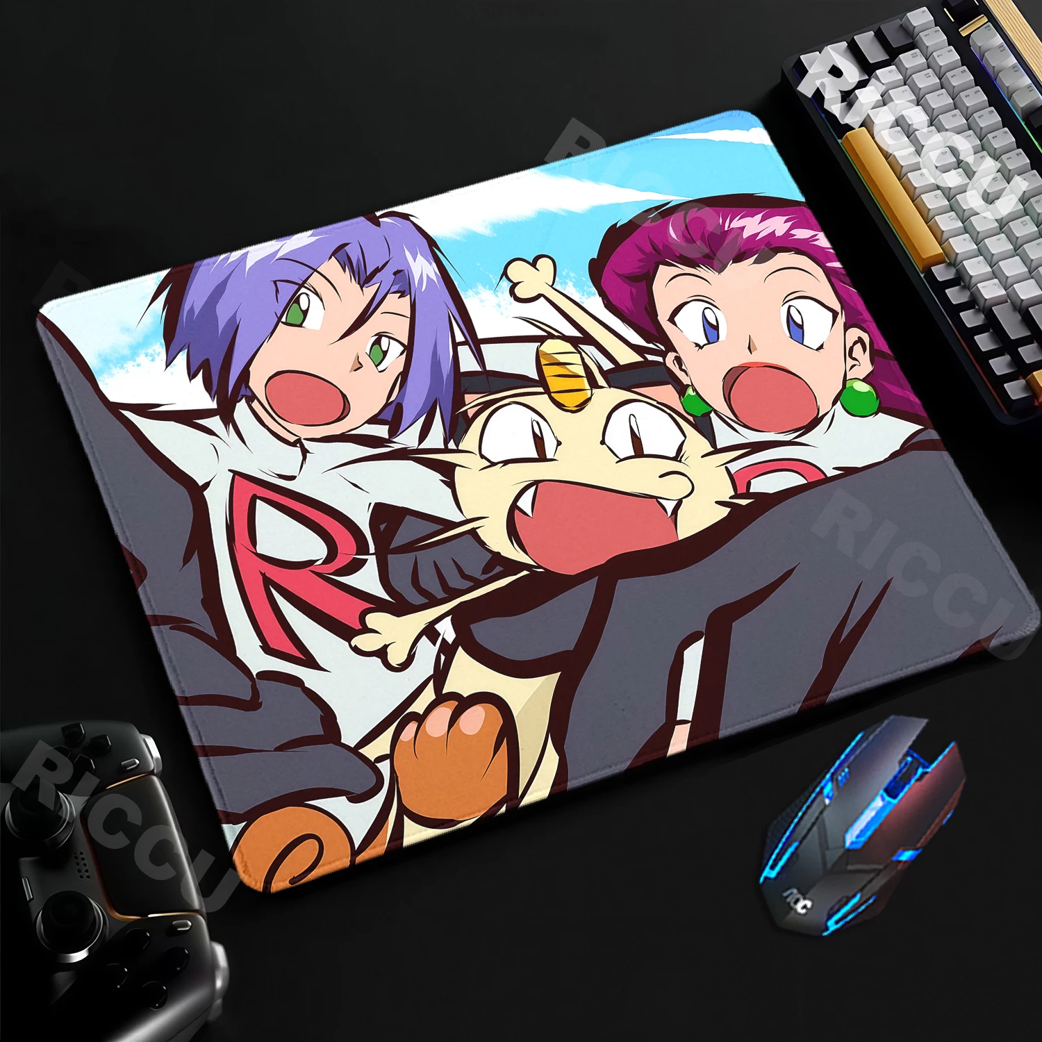 Anime Mouse Pad Pokemon Abstraction Desk Mats Offices Gaming Accessories Small Gamer Computer PC Laptop Keyboard Nonslip Deskpad