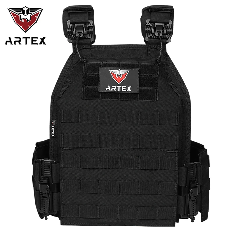 Artex Light Weight Quick Release Combat Plate Carrier 1000D polyester Molle Chaleco Tactico Tactical Vest Black hunting vest