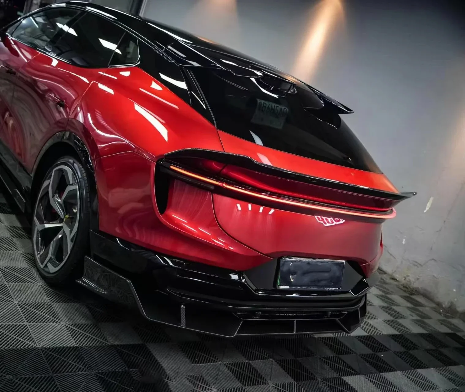 Dry Carbon Fiber RZ Style Body Kit for Lotus Eletre Front Lip Side Skirt Fender Vent Trim Rear Diffuser Spoiler Body Kit
