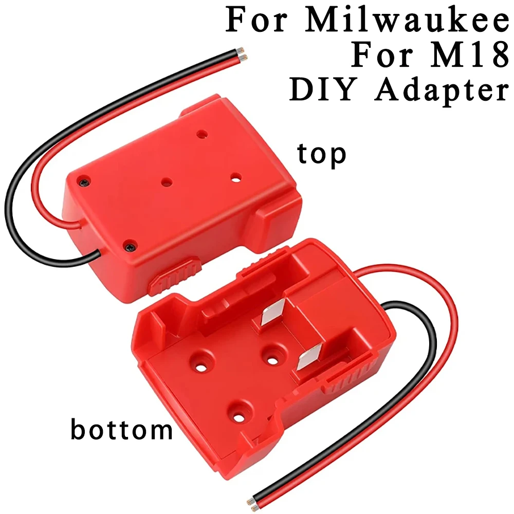 Conector Adaptador de Bateria de Lítio para Milwaukee, M18, 18V Li-ion Bateria, DIY Fonte de Alimentação, Adaptador de Roda, Dock Holder, 48-11-1815