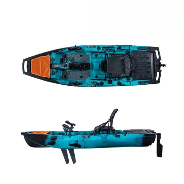 LSF تصميم جديد 2.75 متر 1 شخص وحدات الصيد كاياك مع الدواسات انفصال طوي كاياك HDPE الكهربائية بمحركات #5