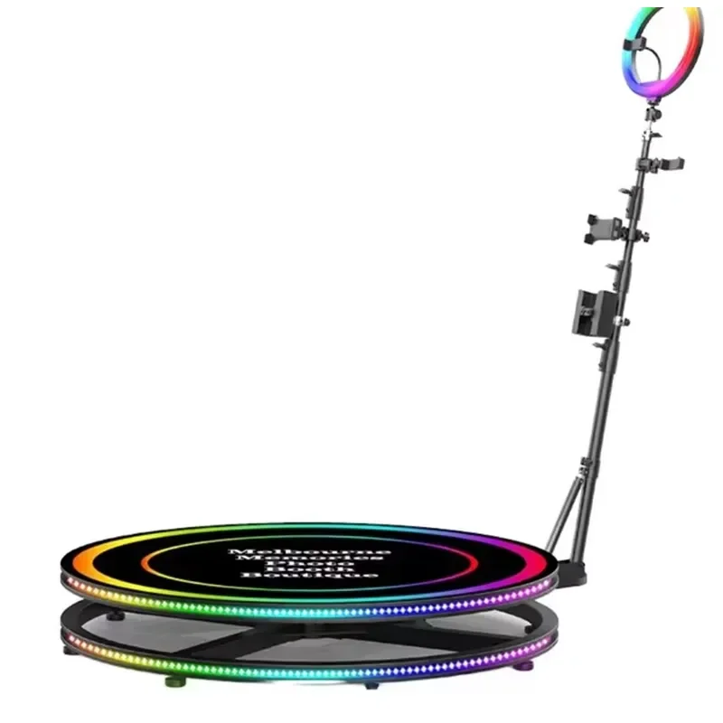 Premium Glass 360 Degree Rotating Photo Booth 360 Camera Booth for Event Rental Business