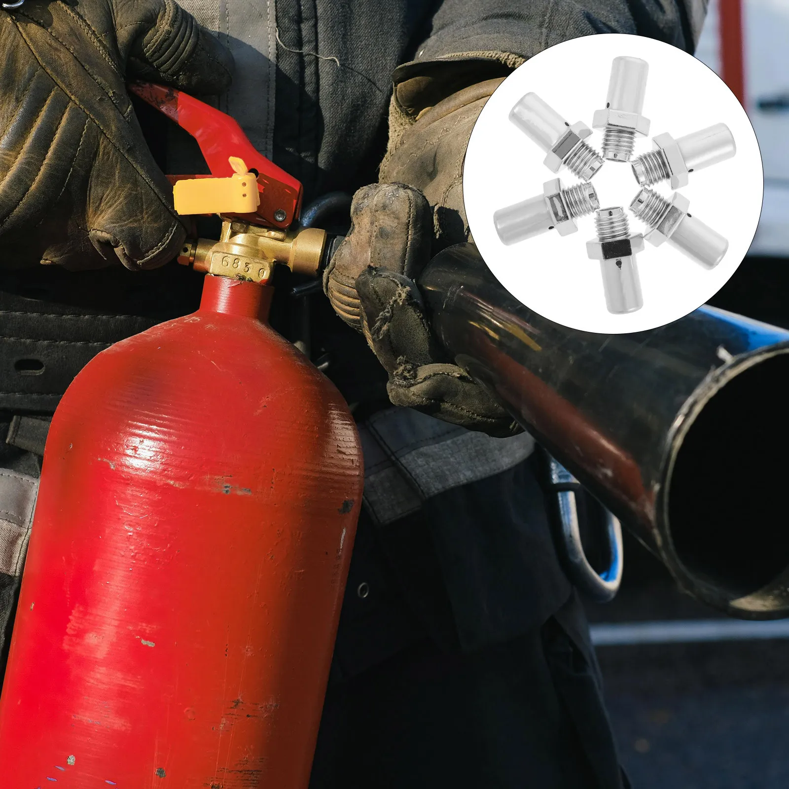 

6Pcs Extinguisher Replacement Nozzle for 500Ml-1L Water Extinguishers Wide Mouth Portable Fire Equipment