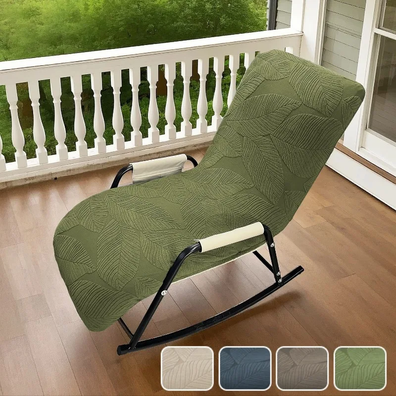 1PC Nordic Style Rocking Chair Covers Jacquard All-inclusive Chair Protective Case Balcony Relax Sofa Lounge Chair Cover Decor