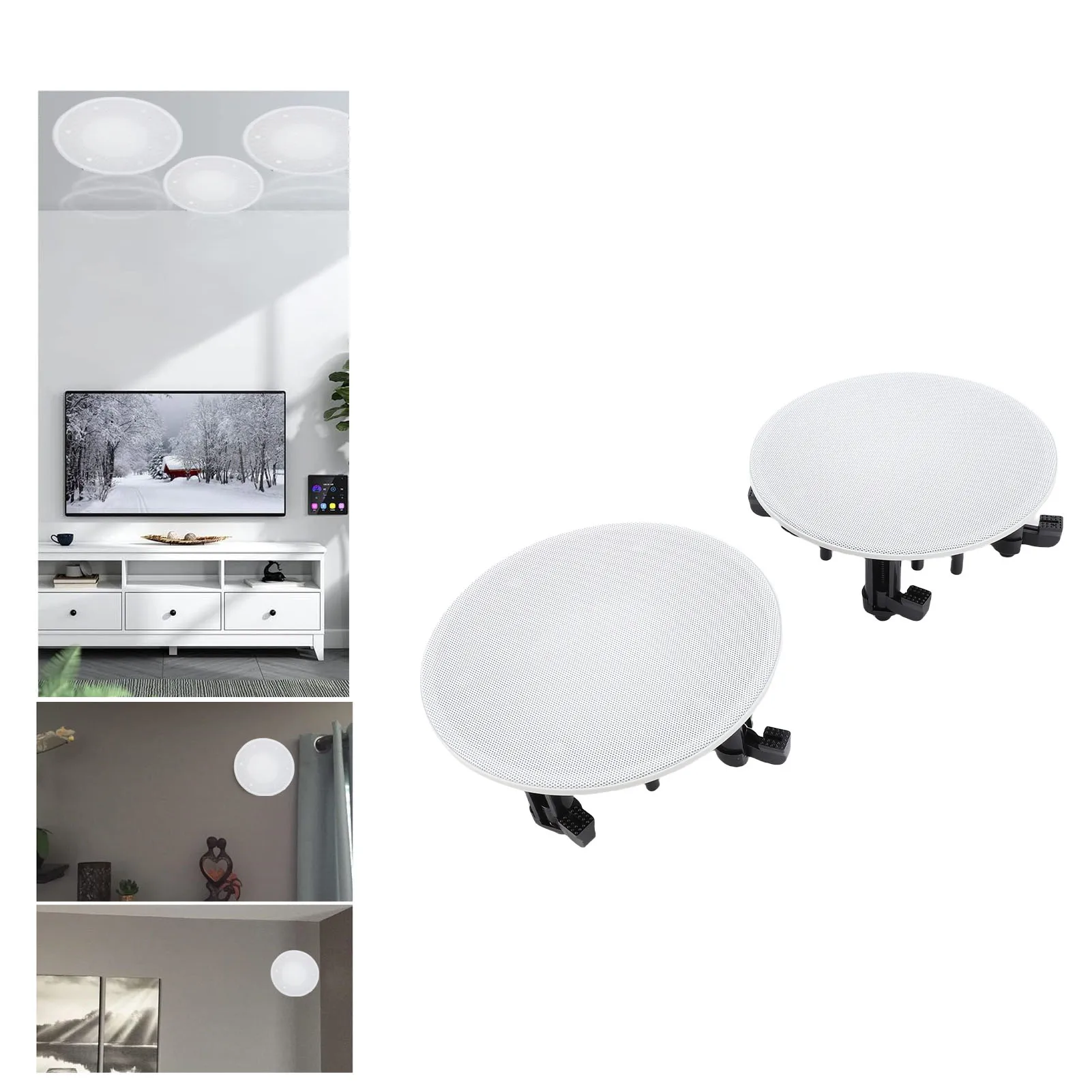 Grade de alto-falante do carro capa ajuste perfeito base magnética grade de alto-falante capa protetora anti crack decorativo 6.89in od para escritórios