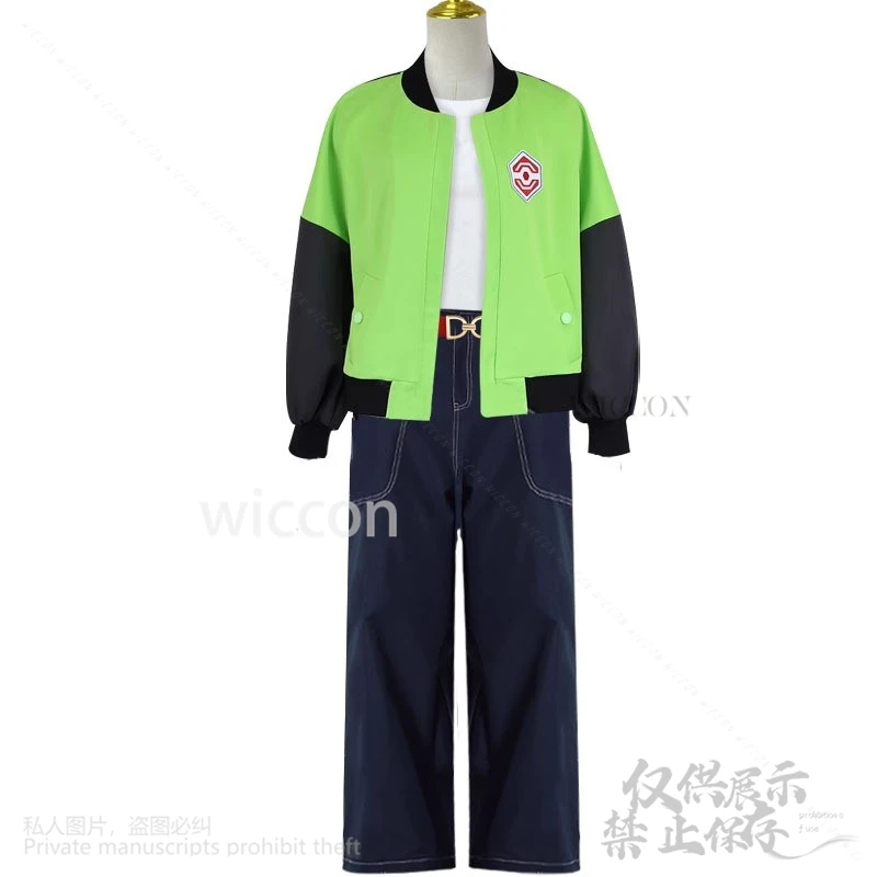 Аниме-игра LEGENDS Z-A Cos, костюм героини, зеленая, черная куртка, бейсбольная кепка с длинными рукавами, шляпа для мальчиков и девочек по индивидуальному заказу