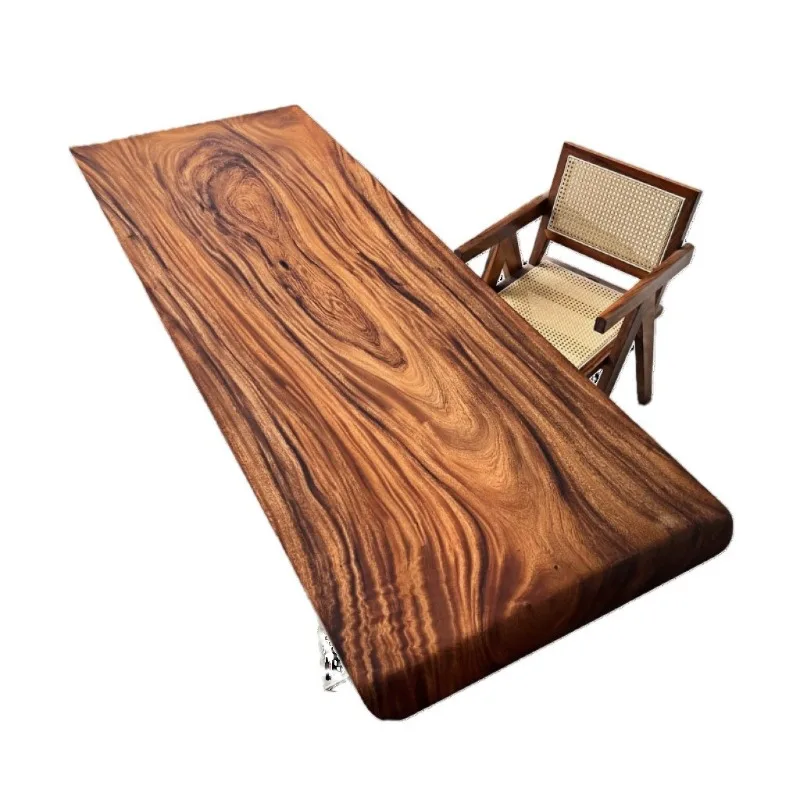 

Walnut tea table with shape table rain wood special-shaped balcony simple household small apartment stool leisure chair
