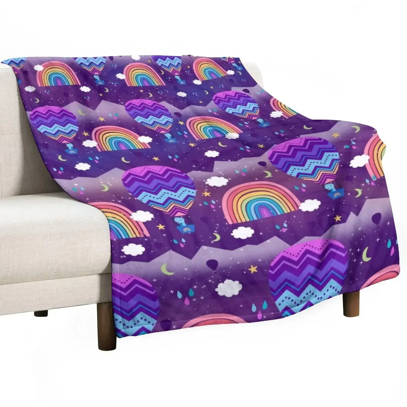 Chase the Rainbow Pattern Throw Blanket manga Blankets For Baby Thermal Blankets For Sofas Furrys Softest Blankets