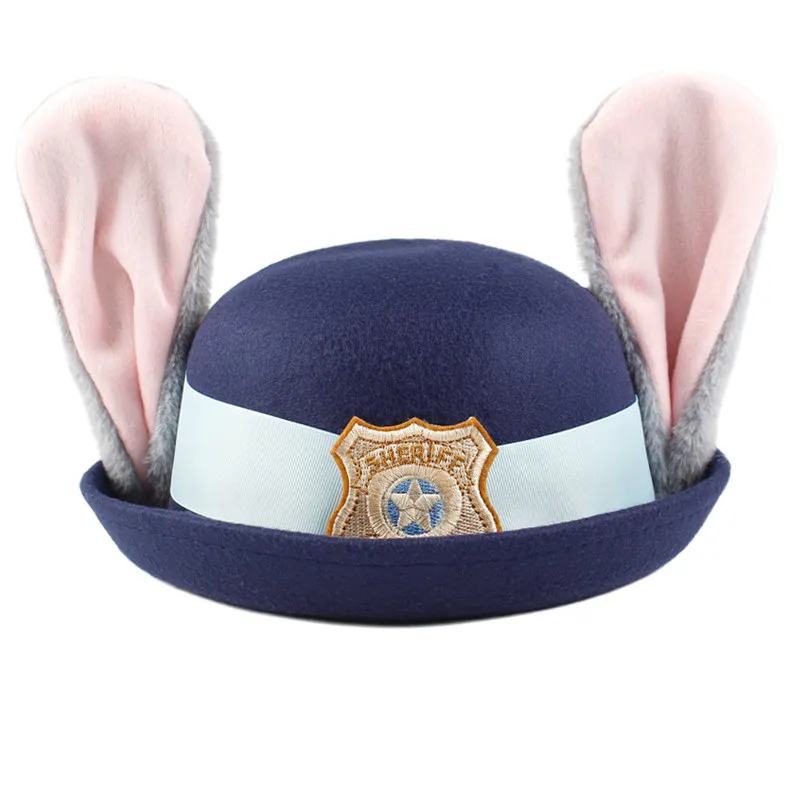 

Disney peripheral COS Judy Rabbit police officer hat Zootopia children and adults decorative ear hat birthday gift