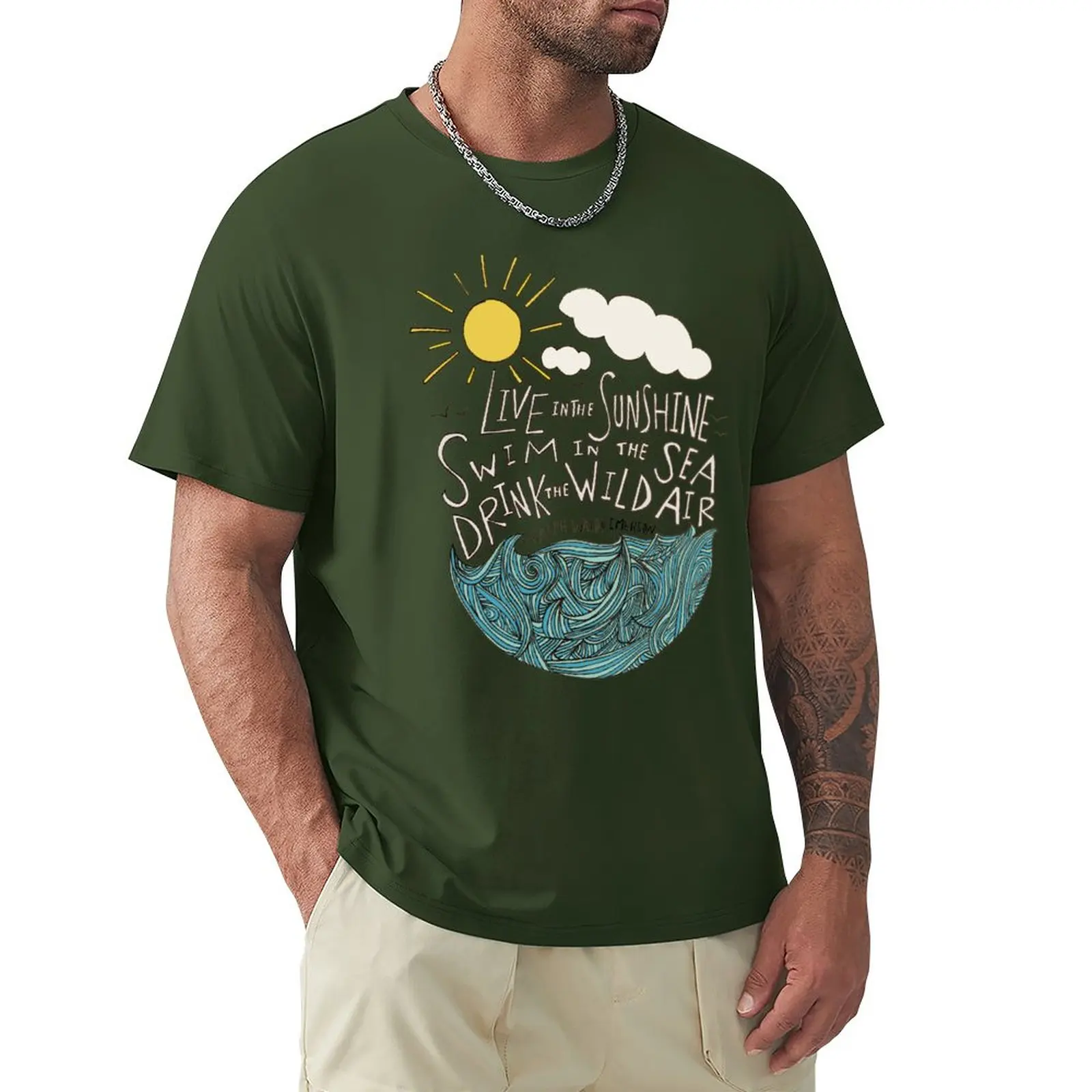 Emerson: Live in the Sunshine T-Shirt vintage summer clothes men t shirts