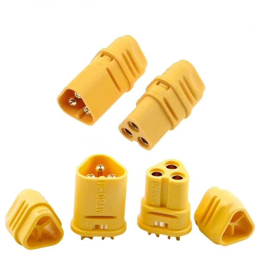 

5 pcs MR60 MR30 MT30 MT60 Plug 3.5mm 3 Core Connector T Plug Interface Connector Sheathed With Protector Cover For RC Model