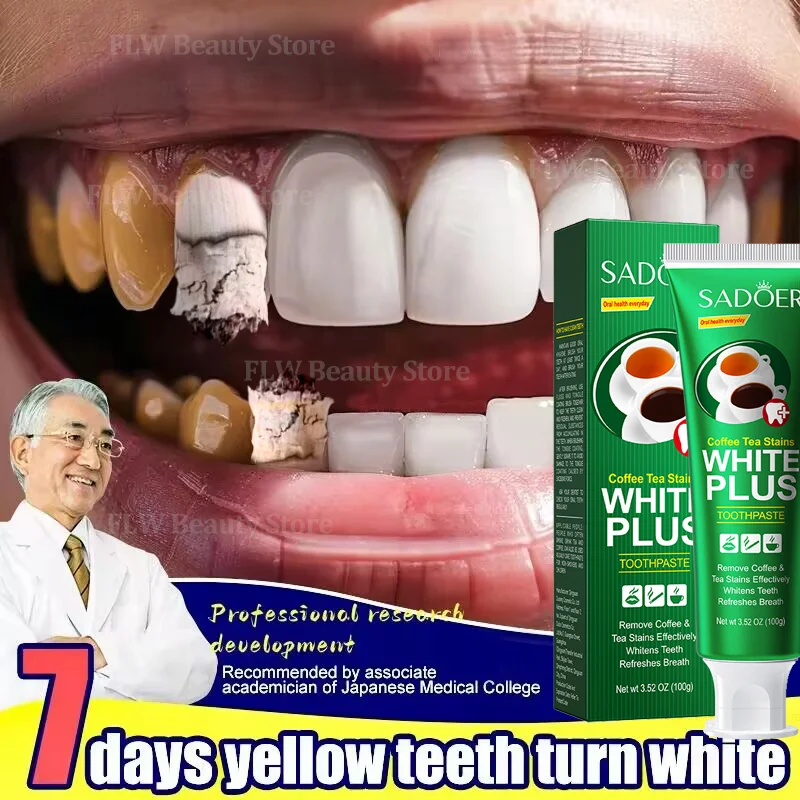 

100g Teeth Whitening Toothpaste Remove Smoke Tea Plaque Stains Repair Gum Oral Hygiene Cleaning Fresh Breath Dental Tooth Care
