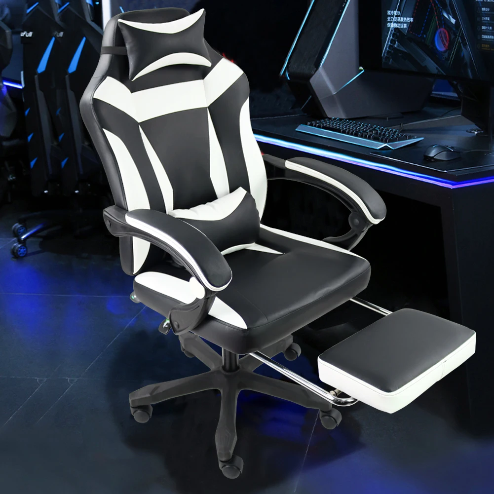 KKTONER-Cadeira Ergonômica Gaming para E-Sport Racing Computer, altura ajustável giratória com Braço, encosto de cabeça alto e lombar